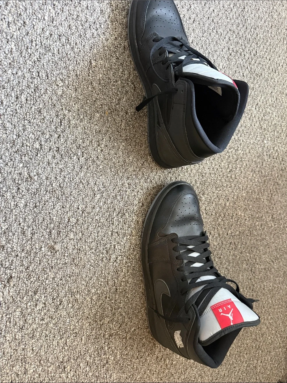 Nike Air Jordan Black/Grey/Red, High-Top Sneakers
